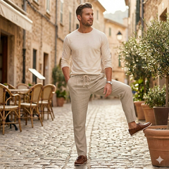 Icone™ SummerTrousers: Heren Trekkoord Taille Zomerbroeken