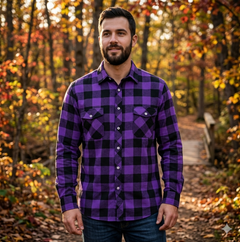 Icone™ CheckeredLongsleeves: Klassieke Casual Knoop-Beneden Geruite Mouwen
