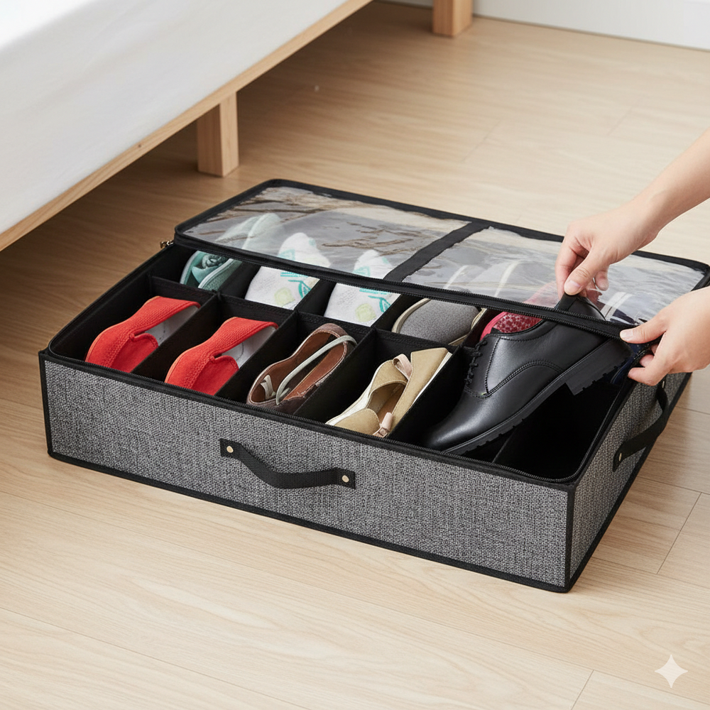 Globetrek° FootwearOrganizer: Ruimte Maximalisator Stof Bescherming Rits Schoeisel Organisator
