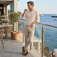 Icone™ SummerTrousers: Heren Trekkoord Taille Zomerbroeken
