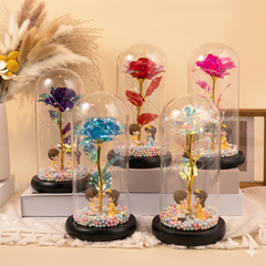 Ledsen™ GlassDome: Stijlvolle LED Eeuwige Bloem Glazen Koepel Decor