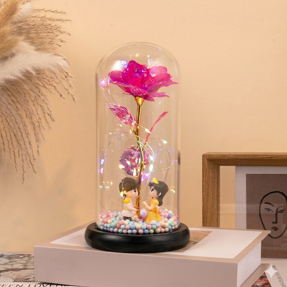 Ledsen™ GlassDome: Stijlvolle LED Eeuwige Bloem Glazen Koepel Decor