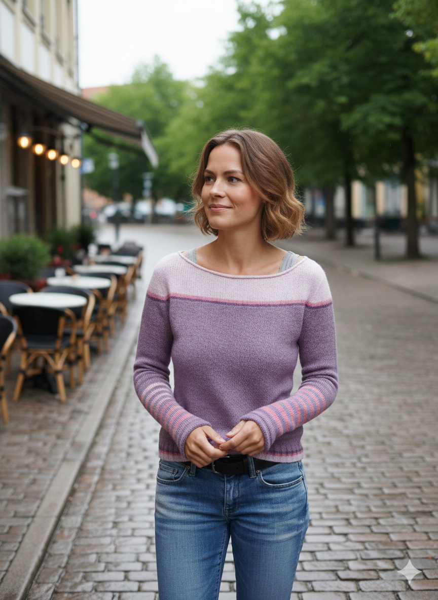 Icone™ CozyStripe - Stijlvol Tijdloos Patroon Ontspannen Pasvorm Gezellige Gestreepte Trui