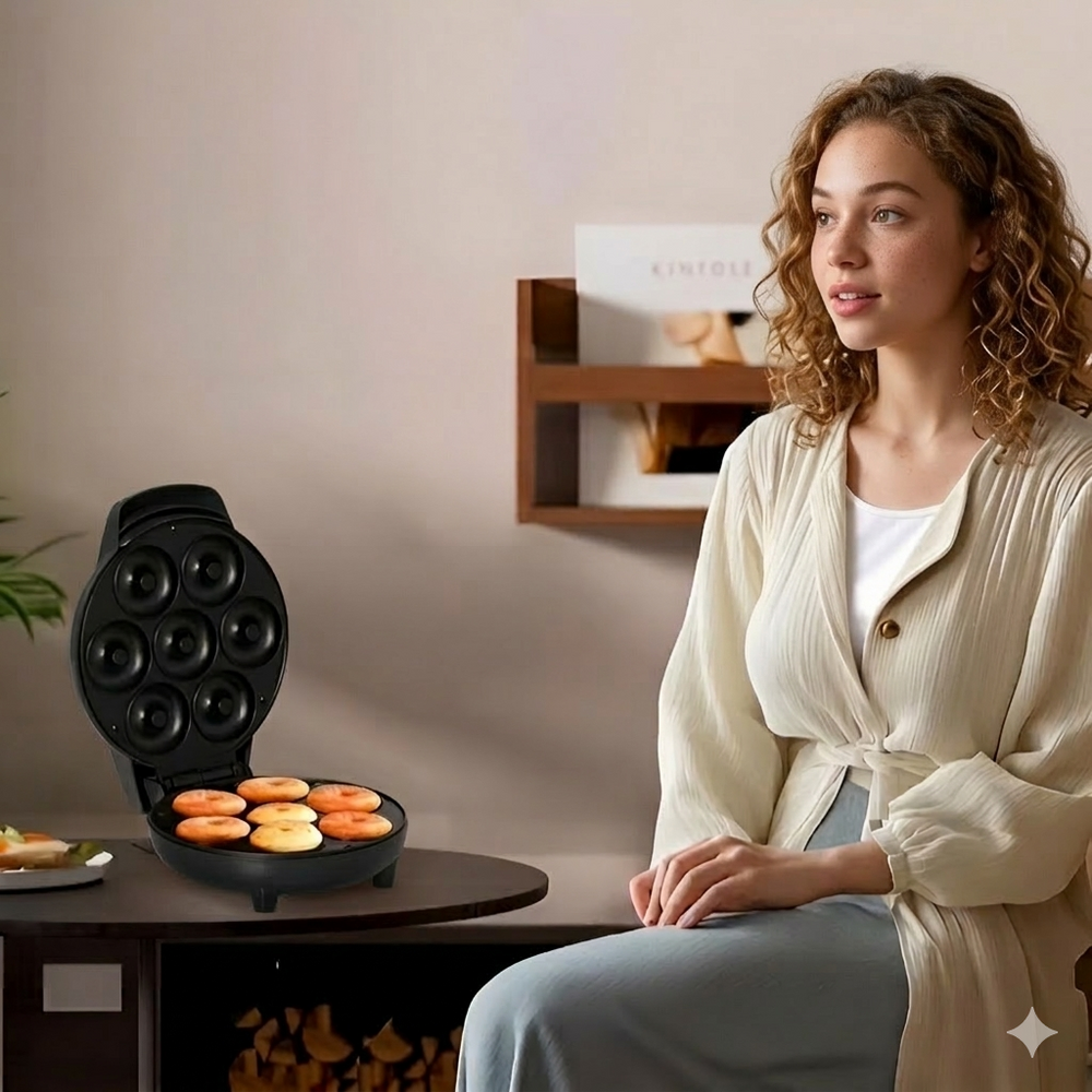 Globetrek° DonutMaker: Professionele Anti-Aanbak Dubbelzijdige Verwarming Donut Maker