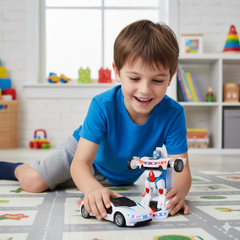 Kletshuts™ TransformerCar: Actievolle Auto Auto-Naar-Robot 2-In-1 Transformer Autospeelgoed