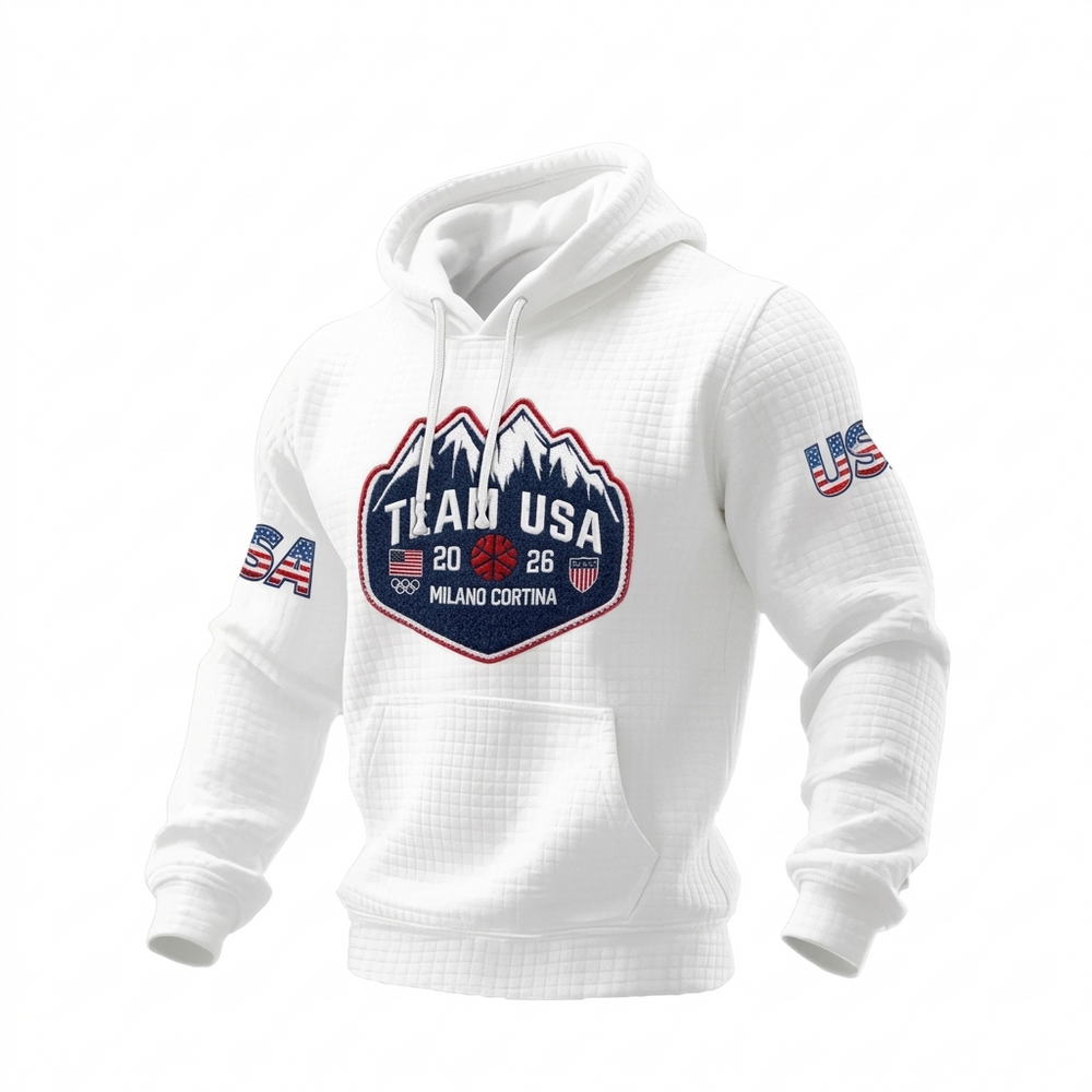Icone™ CasualHoodie: Trekkoord Toevallig Patriottische Capuchon Met Voorzak