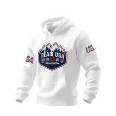 Icone™ CasualHoodie: Trekkoord Toevallig Patriottische Capuchon Met Voorzak