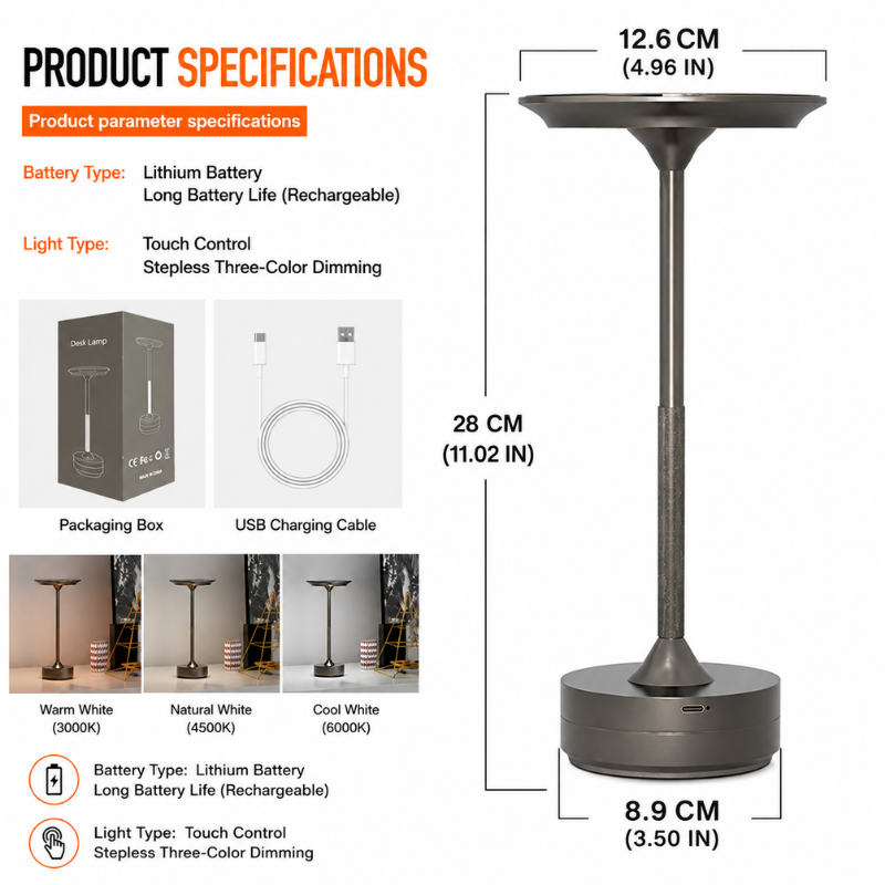 Ledsen™ LuxeLamp: Moderne Elegante Nachtlamp Tafel Touch Lamp