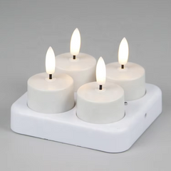 Ledsen™ CozyCandles: Oplaadbare 3D Draagbare LED Thee Gezellige Kaars Lichten