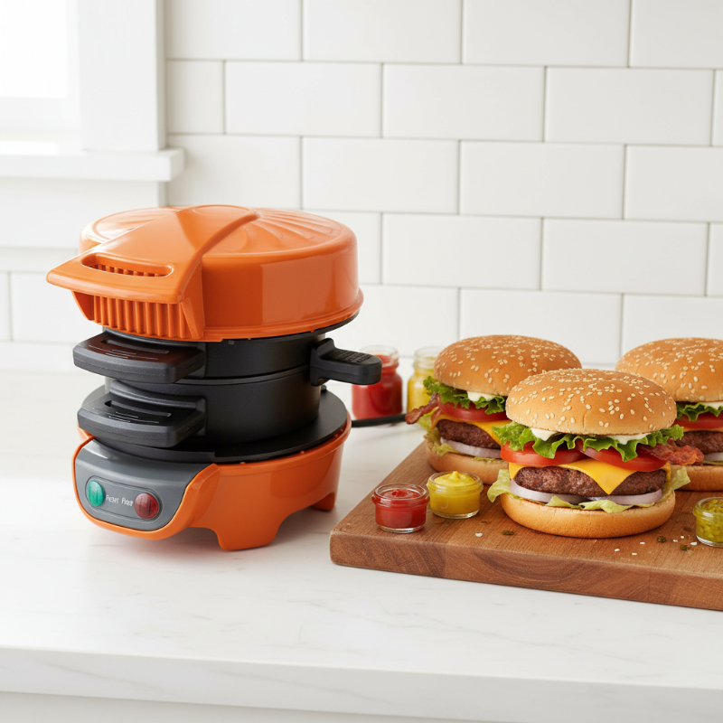 Globetrek° BurgerMaker: Elektrische Burgerpers Sandwich En Pattymaker