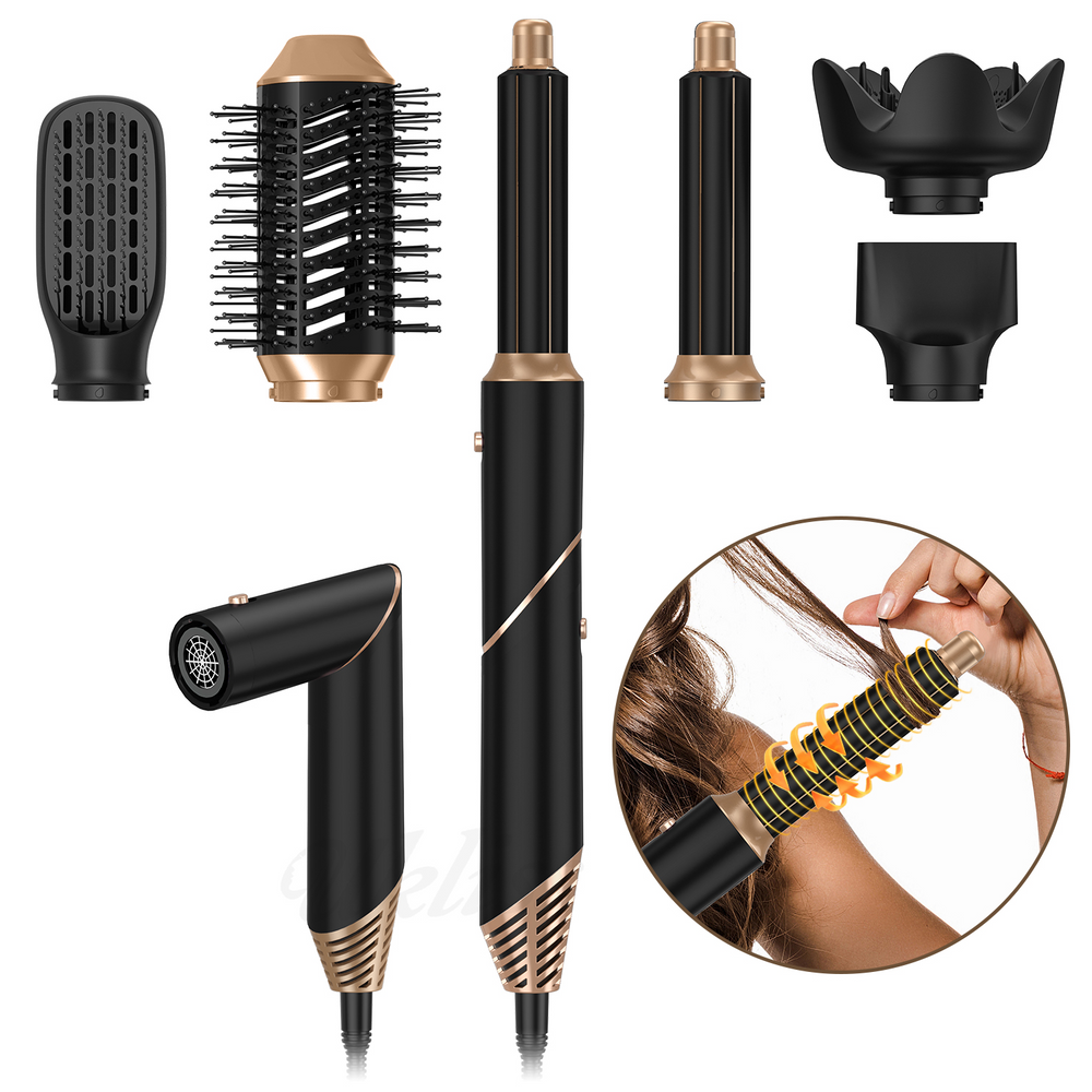 Rose® StylingBrush: 5-In-1 Verwisselbaar Haar Föhn En Styling Borstel