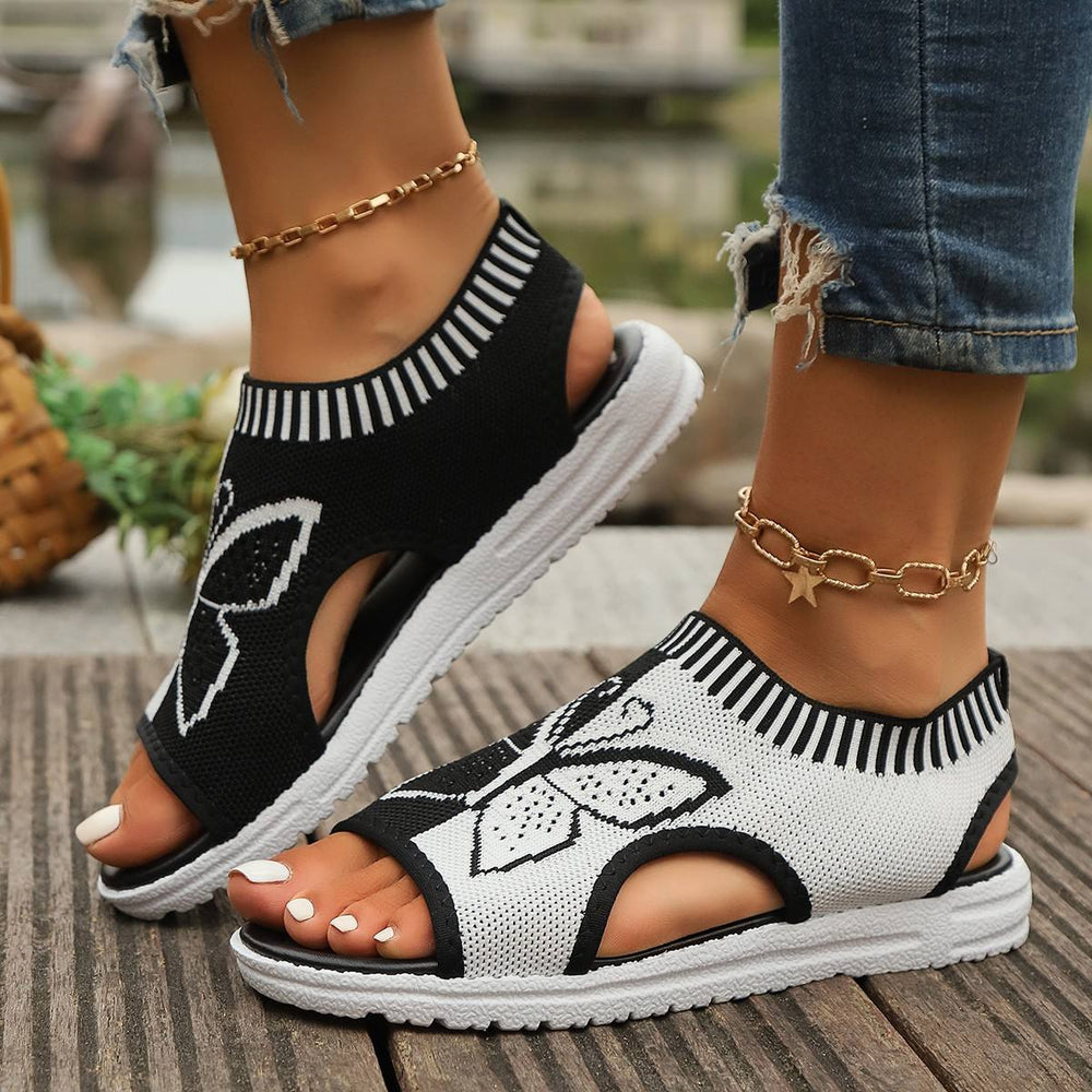 Happy™ ButterflySandals: Dames Casual Peep-Toe Sandalen met Vlinderontwerp