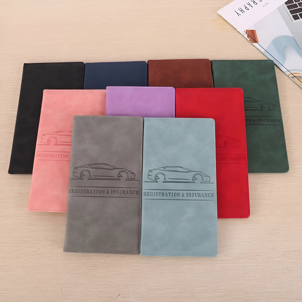 Icone™ DocumentWallet 1+1 GRATIS: Premium Autoregistratie Verzekering Organisator Document Portemonnee