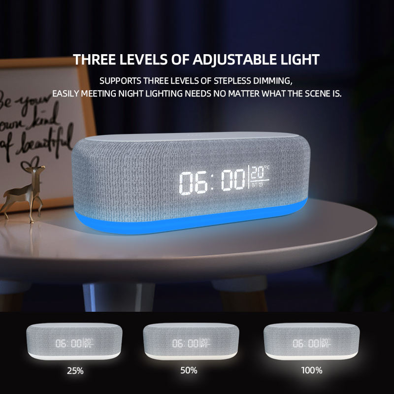ChargeClock - Draadloze Oplaadwekker Met LED Display En Ambient Nachtlicht