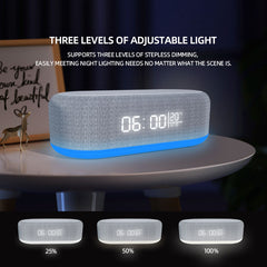 ChargeClock - Draadloze Oplaadwekker Met LED Display En Ambient Nachtlicht