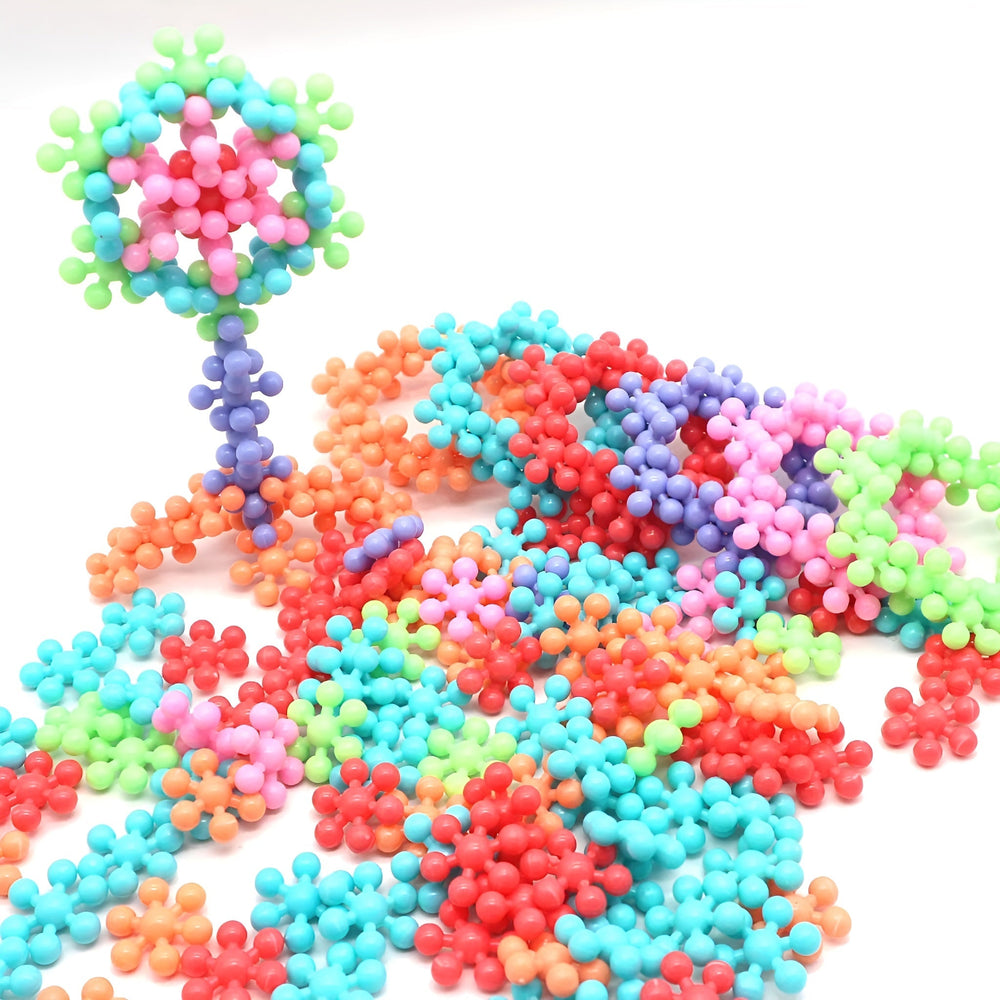 Kletshuts™ SnowflakeBlocks: Montessori Educatieve Creatieve Sneeuwvlok Blokken Constructie Set