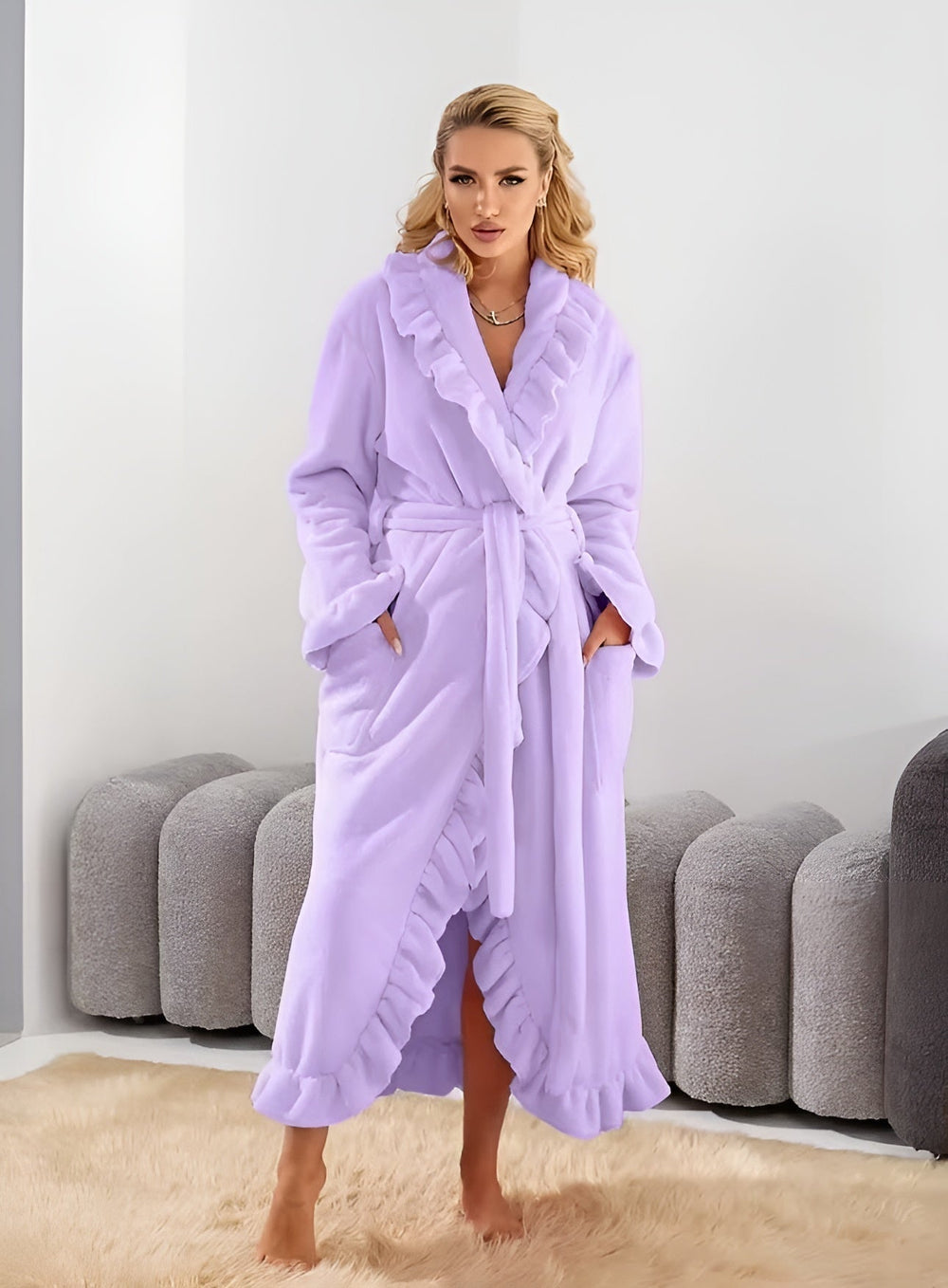 Icone™ ComfyRobe: Ultieme Luxe Huidvriendelijke Pluizige Comfortabele Kamerjas