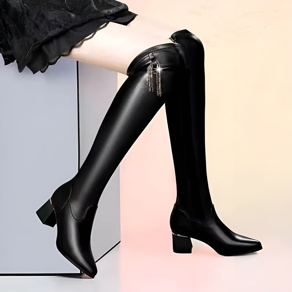 Happy™ HighBoots: Warme Stretch Antislip Slim Fit Hoge Laarzen