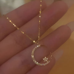 Jewelance™ CrescentNecklace 1+1 GRATIS: Minimalistische Maan Hanger Verstelbare Halve Maan Ketting Sieraden