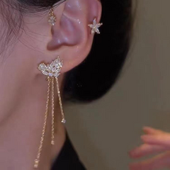 Jewelance™ EarCuffs 1+1 GRATIS: Luxe Mode Vlinder Zirkoon Kwast Oor Manchetten