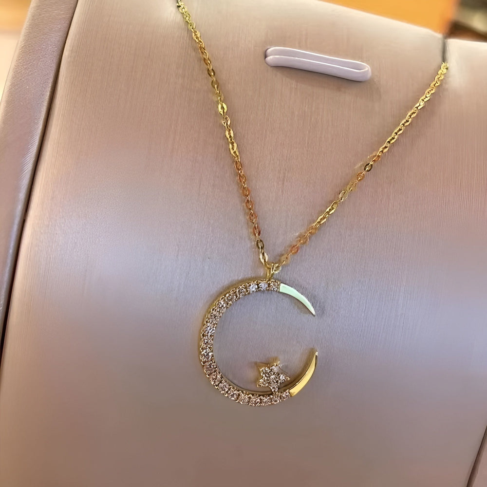 Jewelance™ CrescentNecklace 1+1 GRATIS: Minimalistische Maan Hanger Verstelbare Halve Maan Ketting Sieraden