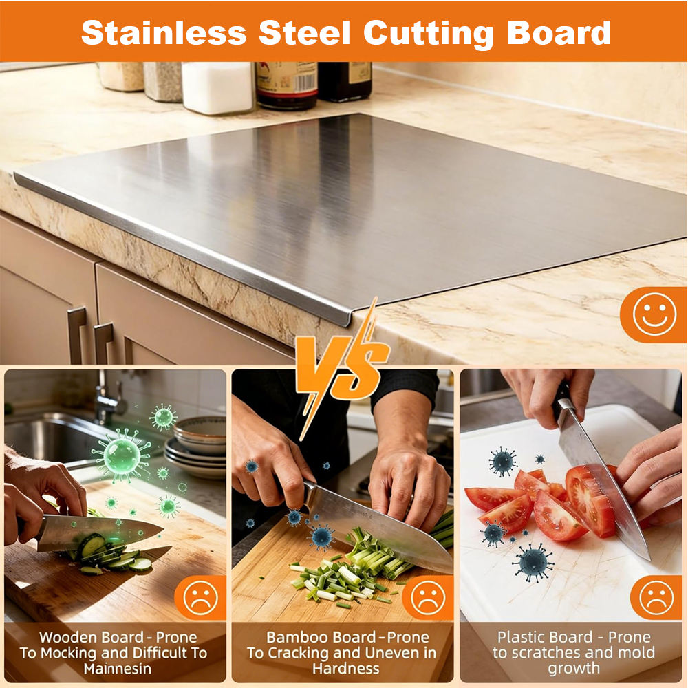 Globetrek° KitchenBoard: Voedselbereiding Keuken RVS Bord