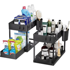 Globetrek° PulloutOrganizer: Multifunctionele Twee-Laags Ruimtebesparende Waterdichte Uitschuifbare Organisator
