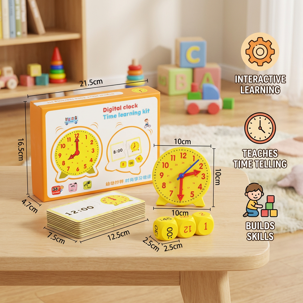 Kletshuts™ LearningClock: Interactief Tijd Leer Spel Leerklok