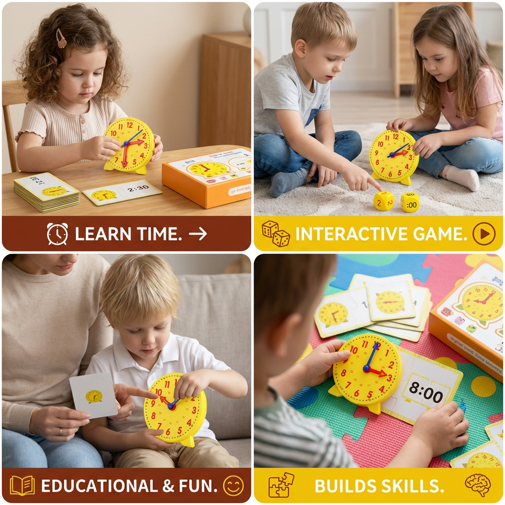 Kletshuts™ LearningClock: Interactief Tijd Leer Spel Leerklok
