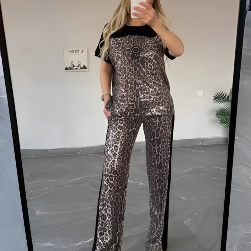 Icone™ LeopardOutfit: De Hele Dag Comfort Met 2 Delige Luipaard Outfitset