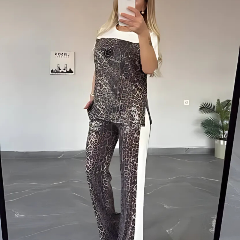 Icone™ LeopardOutfit: De Hele Dag Comfort Met 2 Delige Luipaard Outfitset