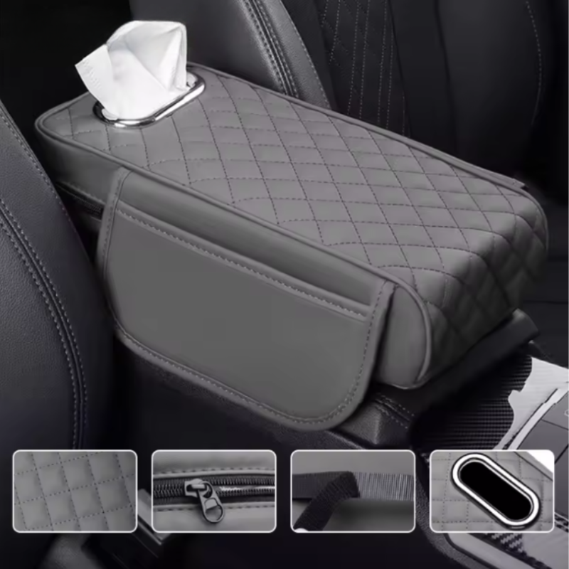ArmrestCover: Universele Auto Armsteun Hoes Steun Met Opberg Vakken
