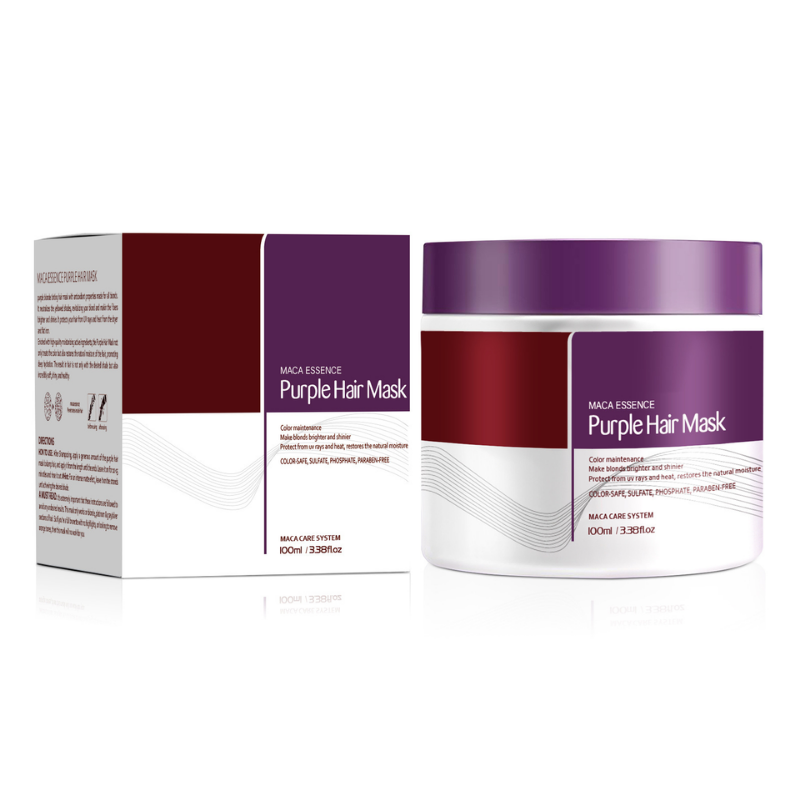 Rose® KeratinMask: Kleur En Diepe Herstel Paarse Keratine Toning Haarmasker