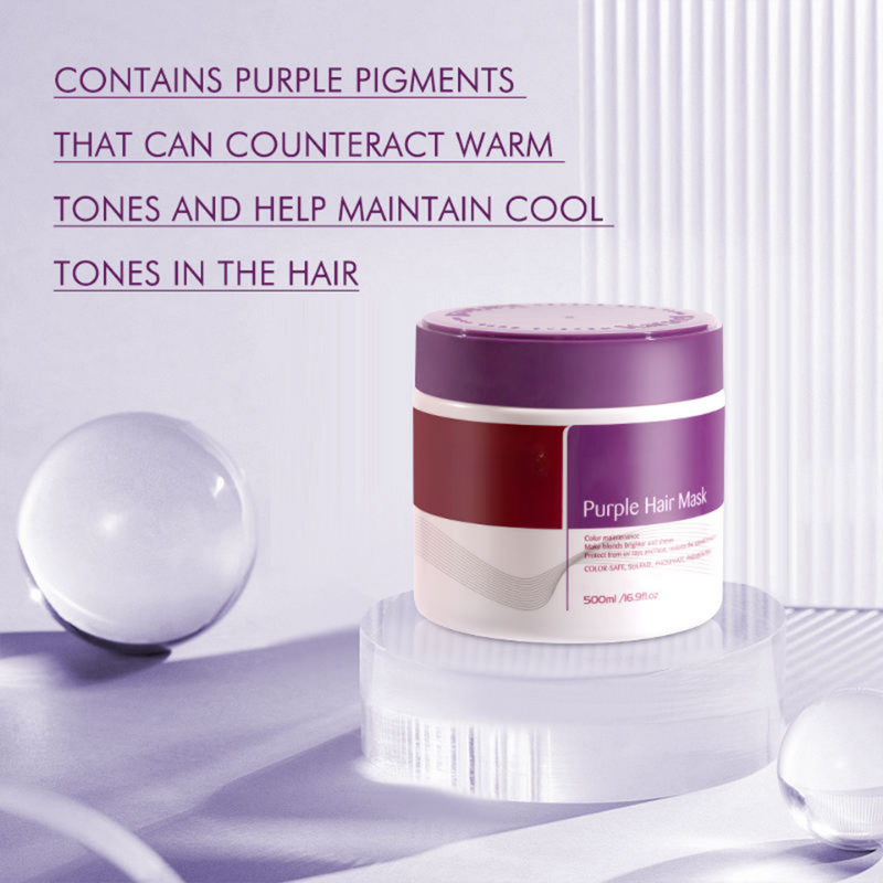 Rose® KeratinMask: Kleur En Diepe Herstel Paarse Keratine Toning Haarmasker