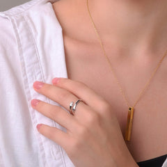 Jewelance™ HugRing 1+1 FREE: Verstelbaar Knuffelend Stijl Belofte Ring