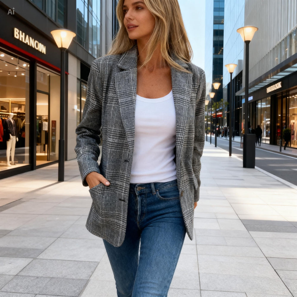 Icone™ LapelBlazer: Dames Stijlvolle Casual Revers Blazer