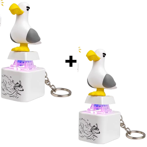 Kletshuts™ SeagullKeychain 1+1 GRATIS - Zeemeeuw Geluid Knop Speelgoed Sleutelhanger