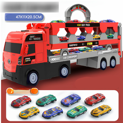 Kletshuts™ MegaTruck - Mega Hauler Vrachtwagen Met Uitwerping Racebaan