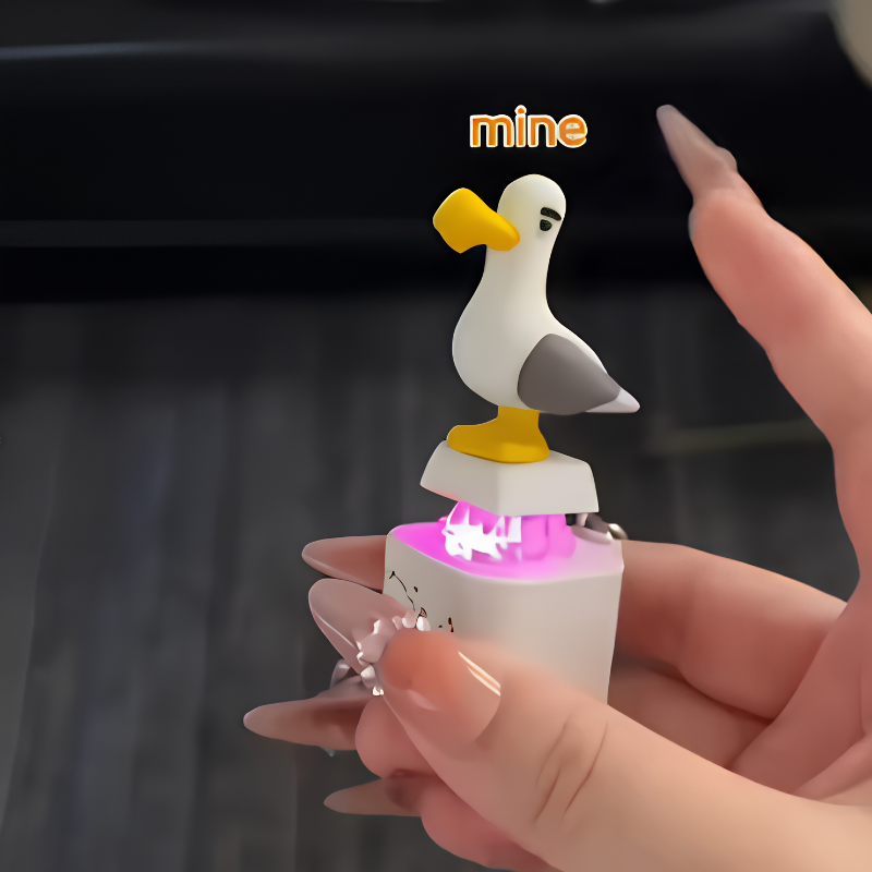 Kletshuts™ SeagullKeychain 1+1 GRATIS - Zeemeeuw Geluid Knop Speelgoed Sleutelhanger