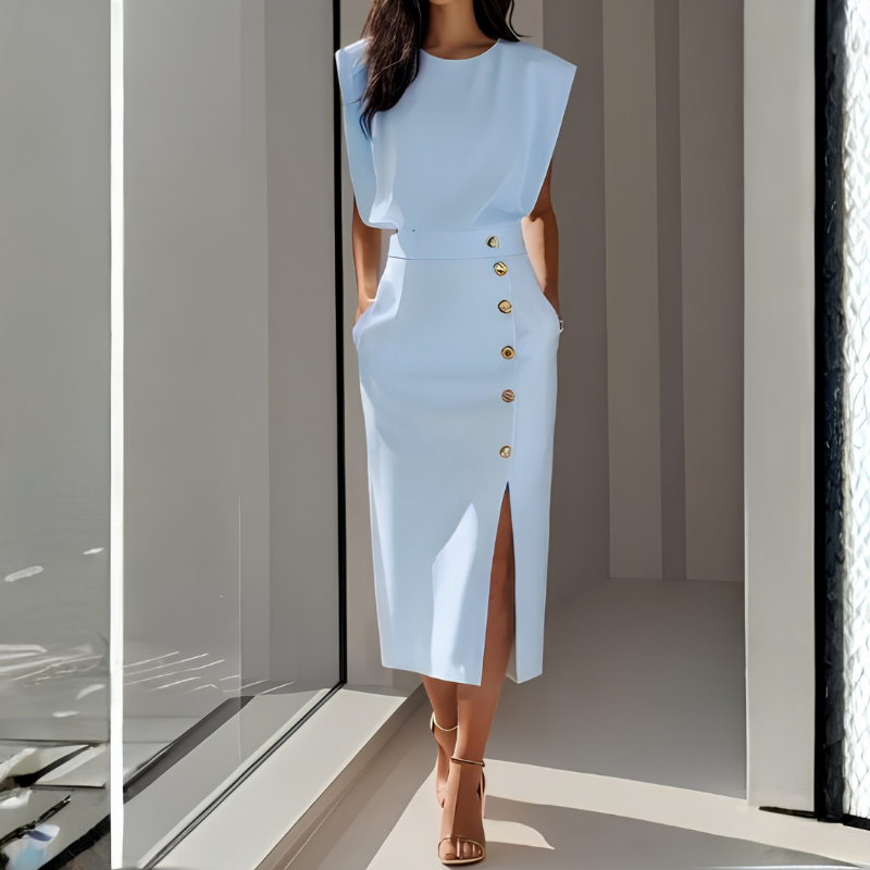 Icone™ PencilDress - Elegante Midi Spleet Potlood Jurk