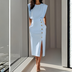 Icone™ PencilDress - Elegante Midi Spleet Potlood Jurk
