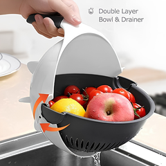 Globetrek° KitchenSlicer - Multifunctionele Keuken Snijder Met Mand Droogleggen