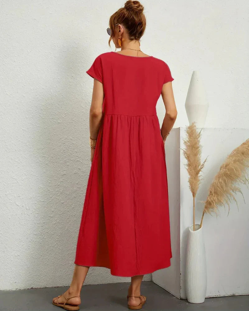 Icone™ FlowDress: Casual Zachte Flow Elegante Stijl Losse Maxi Jurk