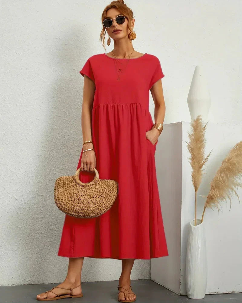 Icone™ FlowDress: Casual Zachte Flow Elegante Stijl Losse Maxi Jurk