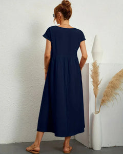 Icone™ FlowDress: Casual Zachte Flow Elegante Stijl Losse Maxi Jurk