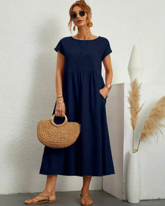 Icone™ FlowDress: Casual Zachte Flow Elegante Stijl Losse Maxi Jurk