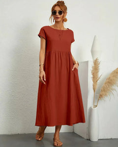Icone™ FlowDress: Casual Zachte Flow Elegante Stijl Losse Maxi Jurk