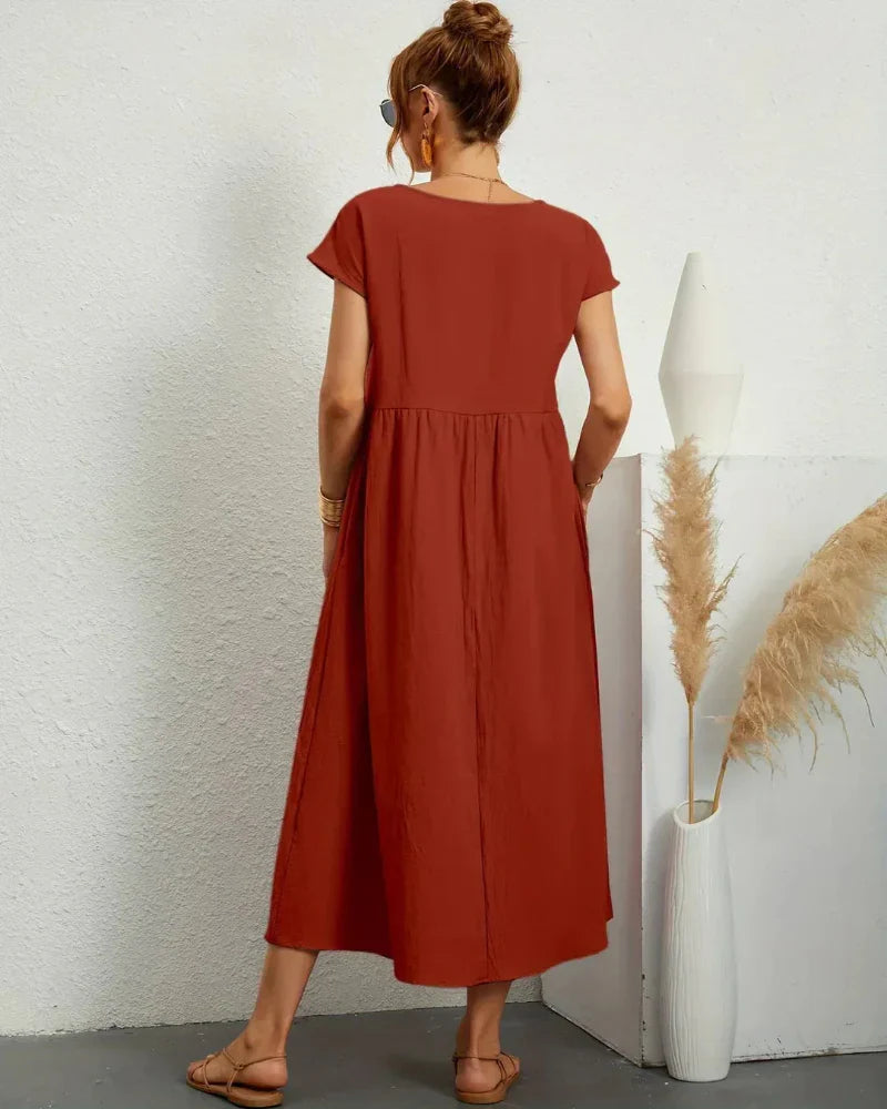 Icone™ FlowDress: Casual Zachte Flow Elegante Stijl Losse Maxi Jurk
