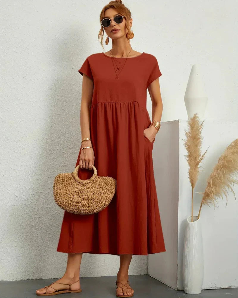 Icone™ FlowDress: Casual Zachte Flow Elegante Stijl Losse Maxi Jurk