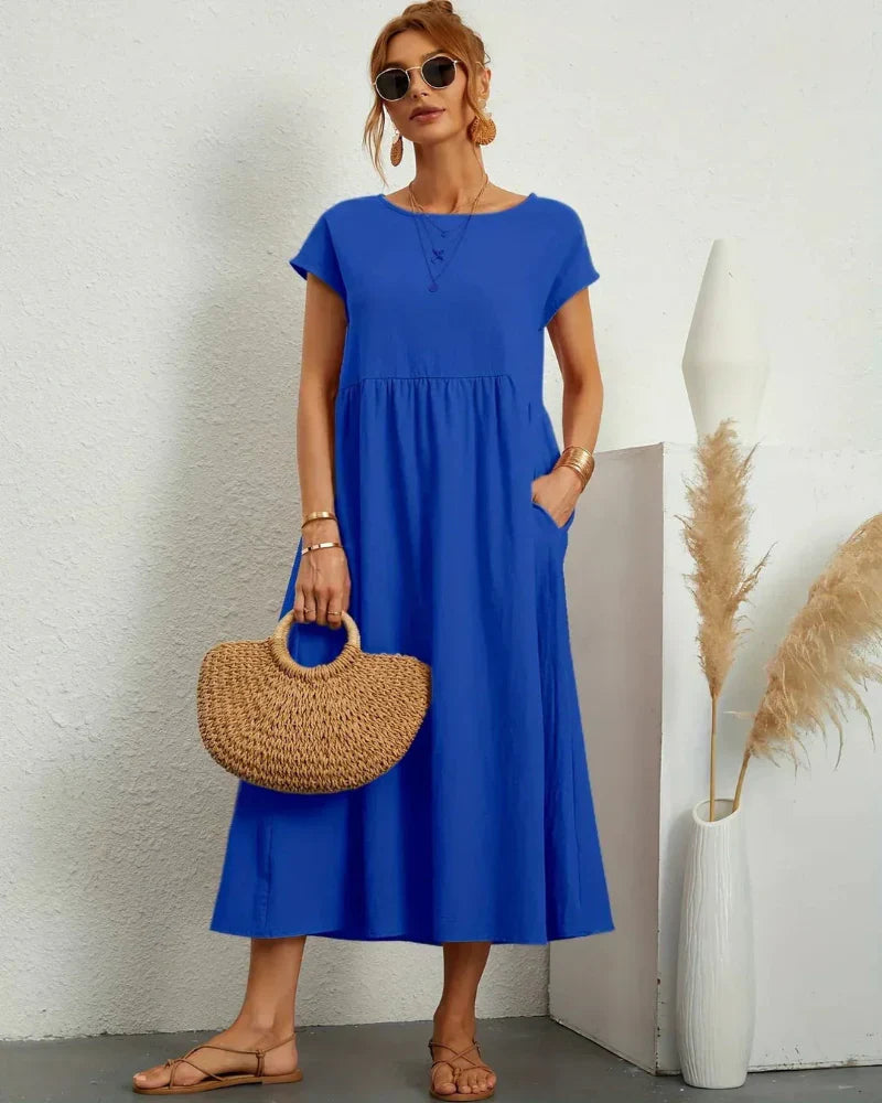Icone™ FlowDress: Casual Zachte Flow Elegante Stijl Losse Maxi Jurk